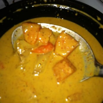 Thai Fresh - Scraps of pork fat (no actual meat) in the yellow curry - Thai Near Me - Austin, Texas