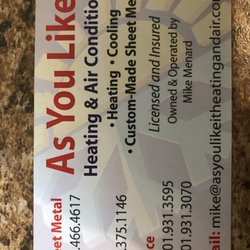 As You Like It Heating and Air Conditioning