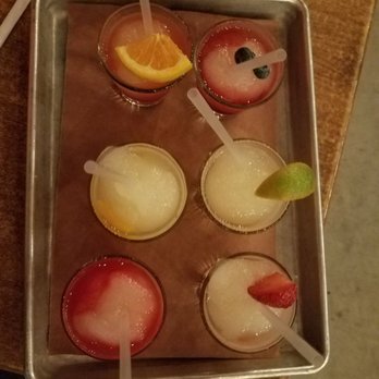 LSA Burger - Margarita flight - Cocktail Bars Near Me - Denton, Texas