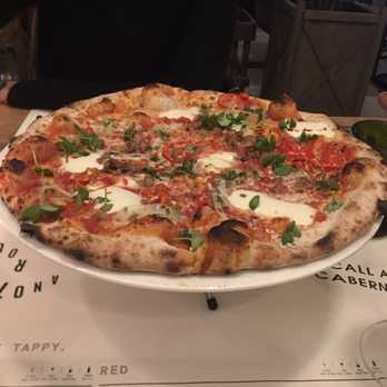 Sixty Vines - Sausage flatbread - New American Near Me - Plano, Texas Sixty Vines - Sausage flatbread - New American Near Me - Plano, Texas