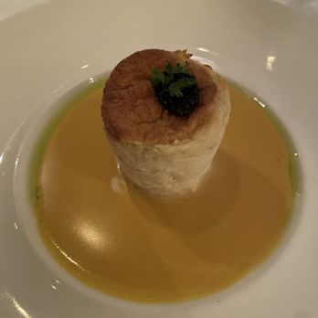 Le Papillon - Dungeness Crab Souffle with lemon, Saffron, and Caviar - French Near Me - San Jose, California