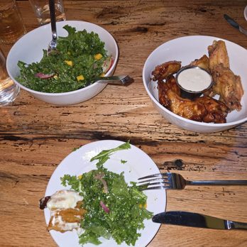 Emmy Squared Pizza - Kale salad and wings - Pizza Near Me - Durham, North Carolina