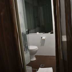 57 Hotel - Other rooms have a window that looks into our bathroom