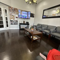 Small waiting area. Comfortable chairs and Small waiting area. Comfortable chairs and