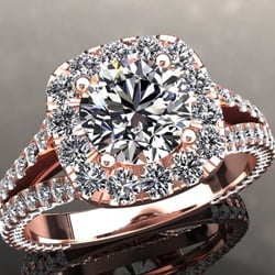 Custom Rose Gold Rings Made In-House At Charleston Alexander- Created By Our CAD Artist.