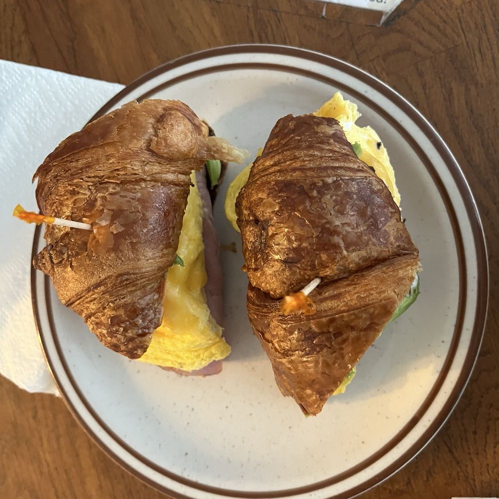 Beluna Cafe - Croissant sandwich with avocado , fluffy scrambled eggs, ham, and cheese. - Themed Cafes Near Me - San Francisco, California Beluna Cafe - Croissant sandwich with avocado , fluffy scrambled eggs, ham, and cheese. - Themed Cafes Near Me - San Francisco, California