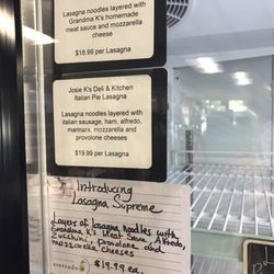 Josie K's Deli and Kitchen - Lasagna is popular here.
