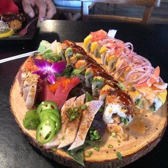 Modesto Sukiyaki - Mixed sashimi and rolls - Sushi Bars Near Me - Modesto, California