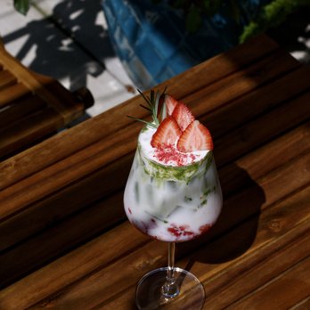 N' Beyond Tea - glass of yogurt with strawberries - Coffee & Tea Near Me - Alhambra, California N' Beyond Tea - glass of yogurt with strawberries - Coffee & Tea Near Me - Alhambra, California