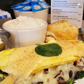 Our Breakfast Place - Spinach and Mushroom Create-Your-Own Omelette - Breakfast & Brunch Near Me - Waco, Texas