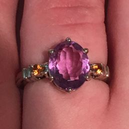 Amethyst ring in the spirit of UW colors Amethyst ring in the spirit of UW colors