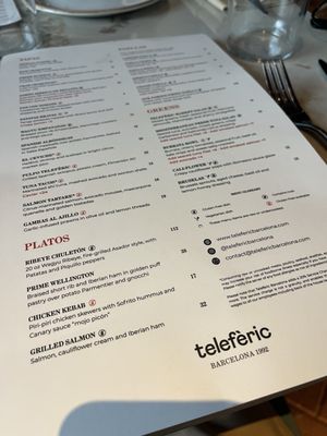 Menu photo 1 Teleferic Barcelona Newport Beach, CA Menu photo 1 Teleferic Barcelona Newport Beach, CA