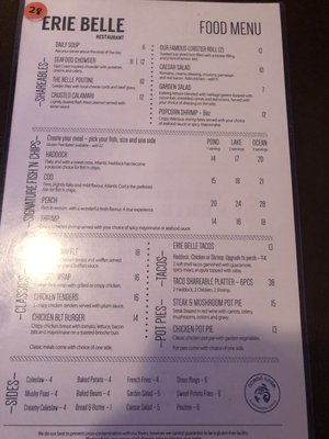 Menu photo 3 Erie Belle Kincardine, ON Menu photo 3 Erie Belle Kincardine, ON