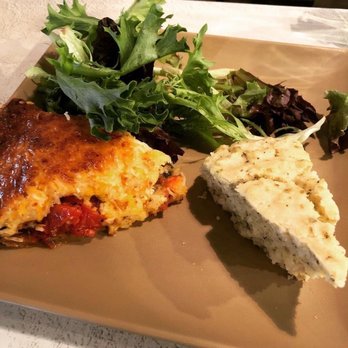 Tomato Pie Cafe - Signature Tomato Pie. Served with arugula salad and scone - Salad Near Me - Lititz, Pennsylvania Tomato Pie Cafe - Signature Tomato Pie. Served with arugula salad and scone - Salad Near Me - Lititz, Pennsylvania