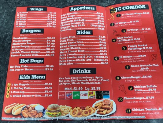 Menu photo 4 JC Wings Mesa, AZ