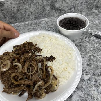 Gables Cafe - a plate of shredded beef with rice and beans - Cafes Near Me - Coral Gables, Florida Gables Cafe - a plate of shredded beef with rice and beans - Cafes Near Me - Coral Gables, Florida