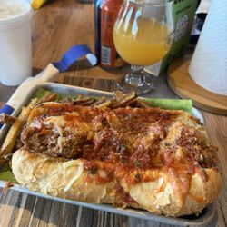 Meatball sub was really good. Could've used a side of marina to supplement what can on it.
