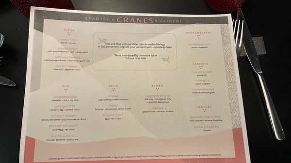 Menu photo 5 Cranes Spanish Kaiseki Washington, DC, DC