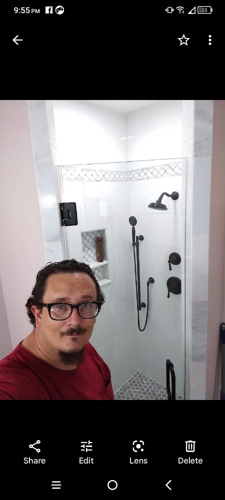 Slide of Bathmatic Custom Tile and Shower