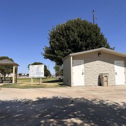 Mills Splash Pad - Restrooms to the right. 7/13/2024