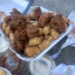 Pete’s Fried Chicken - Chicken bites with Old Bay Seasoning and Tots