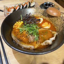 Kenji Sushi - Spicy Pork belly ramen and dynamite sushi
