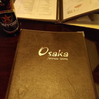 Osaka - a menu and a beer on a table - Japanese Near Me - Brooklyn, New York