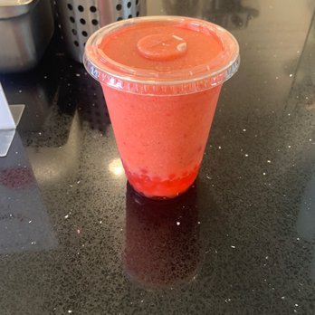 Fruittitude - Mango strawberry  slush with strawberry boba! - Bubble Tea Near Me - La Jolla, California