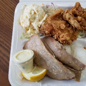 Cafe 100 - Grilled Ahi, fried chicken, rice and Mac salad - Hawaiian Near Me - Hilo, Hawaii Cafe 100 - Grilled Ahi, fried chicken, rice and Mac salad - Hawaiian Near Me - Hilo, Hawaii