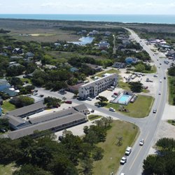 Pony Island - An aerial view of the Pony Island Inn.