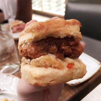 Yardbird - Crispy Chicken biscuit with Pepper Jelly - Southern Near Me - Las Vegas, Nevada