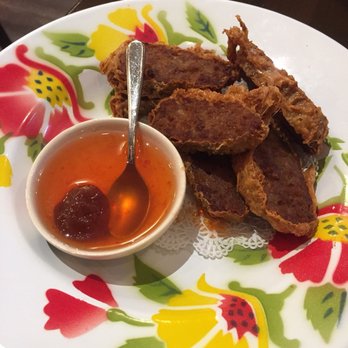 Thai Square Restaurant - Pork and fish appetizer with sweet chili sauce - Thai Near Me - Arlington, Virginia