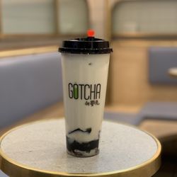 Gotcha Fresh Tea - Soy milk w grass jelly