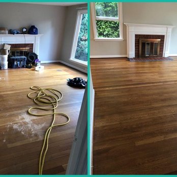 Golden Hardwood Floors - Before and after - Flooring Near Me - Seattle, Washington Golden Hardwood Floors - Before and after - Flooring Near Me - Seattle, Washington