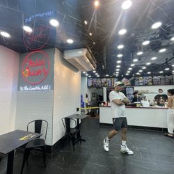 Halal Chicks - Interior, counter, and seating