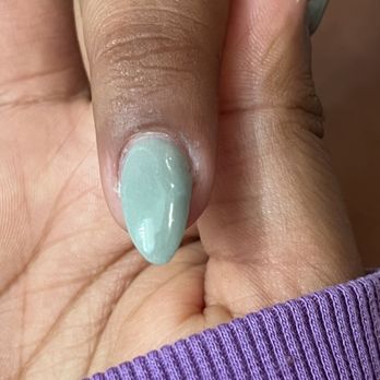 Creative Nails & Spa - Im not sure if you can tell, but the shape is bad. - Nail Salons Near Me - Weston, Florida