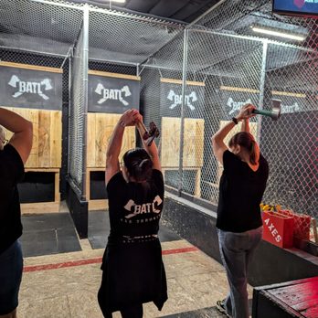 BATL Axe Throwing - We had several patient staff members stop by and teach us how to throw axes. - Axe Throwing Near Me - Scottsdale, Arizona
