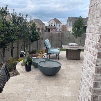 Keathley Landscaping - a patio with a fire pit - Lawn Services Near Me Keathley Landscaping - a patio with a fire pit - Lawn Services Near Me