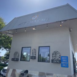 Outside of drive-up coffee shop.