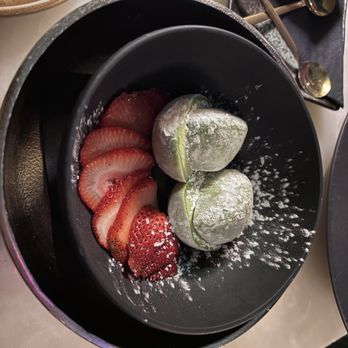 Jade Beverly Hills - Birthday mochi ice cream with strawberry - Japanese Near Me - Beverly Hills, California Jade Beverly Hills - Birthday mochi ice cream with strawberry - Japanese Near Me - Beverly Hills, California