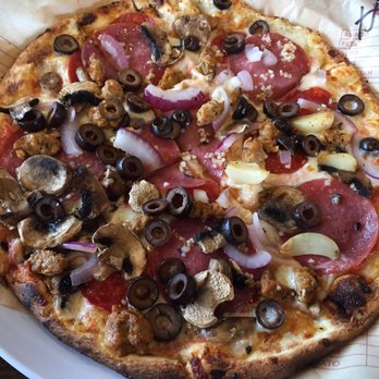 MOD Pizza - Garlic, Pepperoni, Salami, Mushrooms, Black Olives, Spicy Chicken Sausage, Roasted Garlic. - Pizza Near Me - Irvine, California MOD Pizza - Garlic, Pepperoni, Salami, Mushrooms, Black Olives, Spicy Chicken Sausage, Roasted Garlic. - Pizza Near Me - Irvine, California