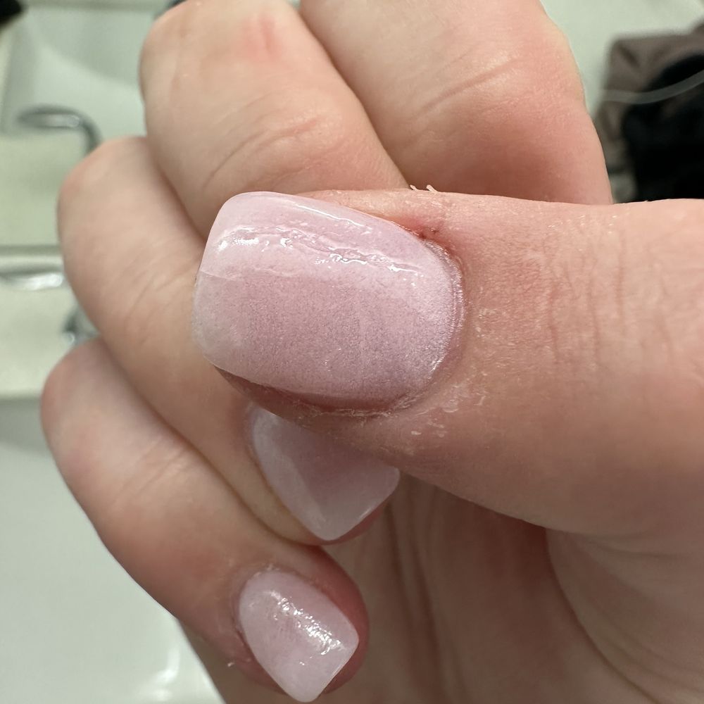 Nu Nails - Untreated cuticles, cracked nail, no smoothing too coat - Waxing Near Me - Scottsdale, Arizona Nu Nails - Untreated cuticles, cracked nail, no smoothing too coat - Waxing Near Me - Scottsdale, Arizona