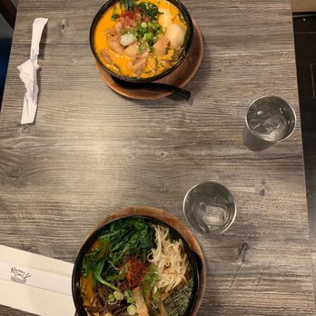 Ramen Seas - top is Kakuni Ramen and bottom is Vegetable Ramen - Ramen Near Me - Sunnyvale, California