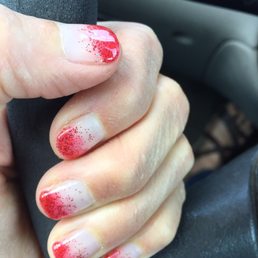 New nail design with gels. Good for all my traveling these days.