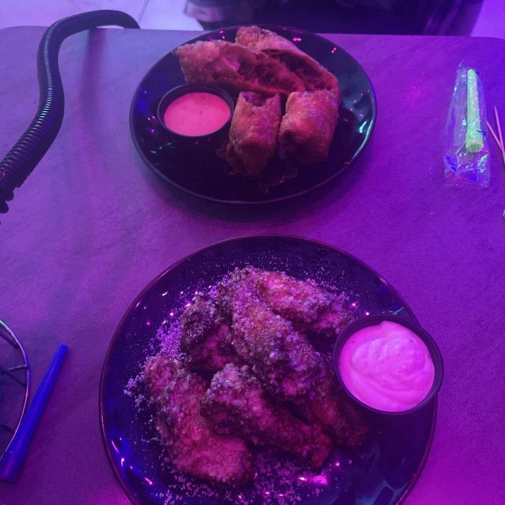 Dream House Bklyn - Chop Cheese Eggroll  Garlic Parmesan wings - Asian Fusion Near Me - New York, New York