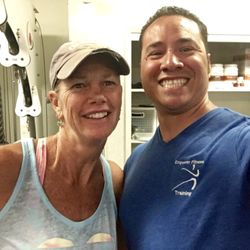 Empower Fitness Training - Personal Trainer Andy Salazar and happy client Denise C.