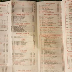 Eastern Chinese - Carry out menu