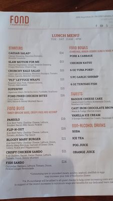Menu photo 8 Fond Lahaina, HI