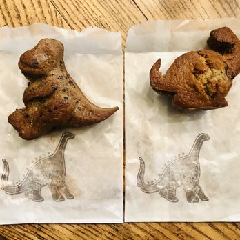 First Place Coffee - T-Rex and Brachiosaurus shaped Banana chocolate chip bread by Le Dinersaur bakery! So YUM. - Coffee & Tea Near Me First Place Coffee - T-Rex and Brachiosaurus shaped Banana chocolate chip bread by Le Dinersaur bakery! So YUM. - Coffee & Tea Near Me