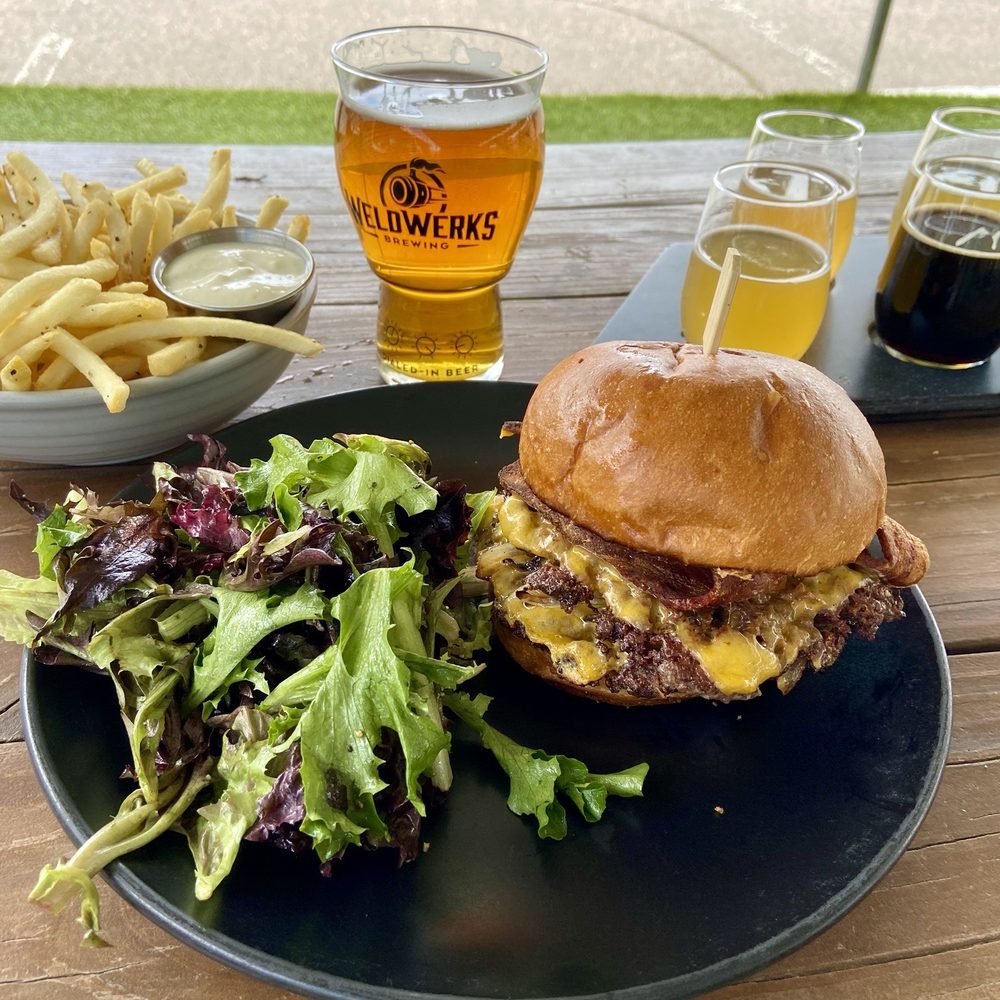WeldWerks Brewing - Double Pattie burger and fries. - Breweries Near Me - Greeley, Colorado WeldWerks Brewing - Double Pattie burger and fries. - Breweries Near Me - Greeley, Colorado